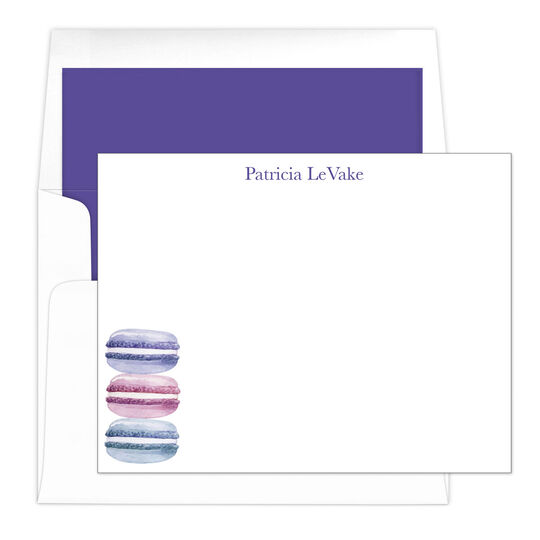 Macarons Flat Note Cards